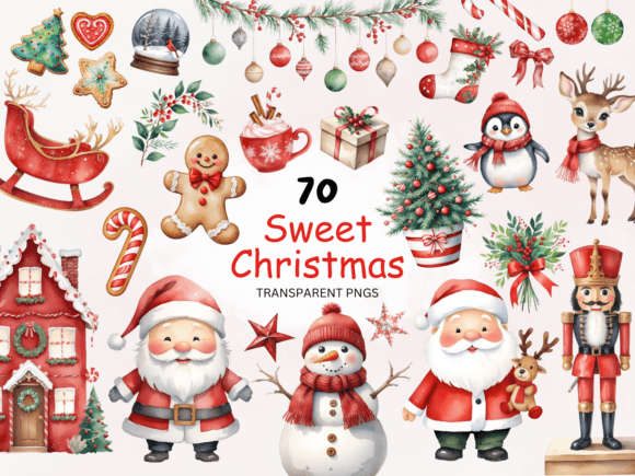 70 Sweet Christmas Clipart Bundle PNG: A Review for Illustrations Sellers