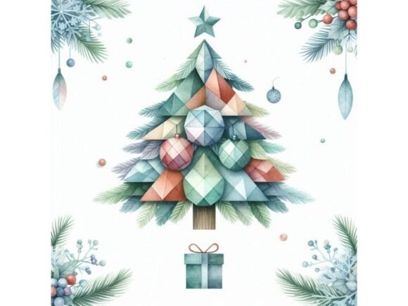 A Watercolor Christmas Tree Featuring Ge: A Brand Designer’s Review