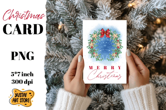 Christmas Card . Christmas Wreath: A Brand Designer’s Review of This Illustrations Asset
