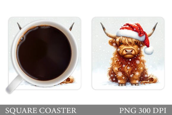 Christmas Cow Coaster. Christmas Coaster: A Practical Review for Digital Sellers