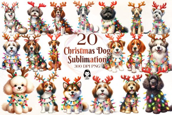 Christmas Dog Sublimation Bundle Part 10: A Crafter’s Review of These Festive Illustrations