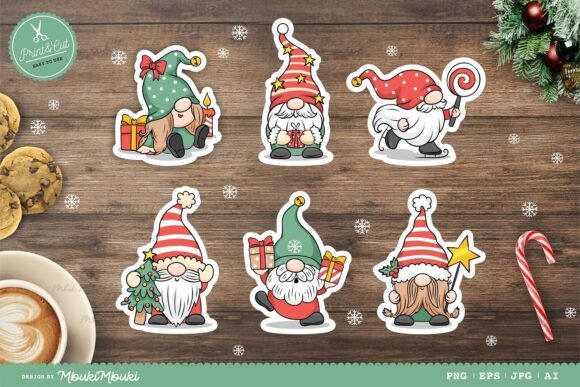 Christmas Gnome Characters Stickers: A Practical Review for Digital Illustrations