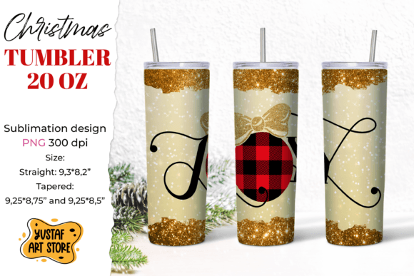 Christmas Joy Tumbler Sublimation Wrap for Illustrations