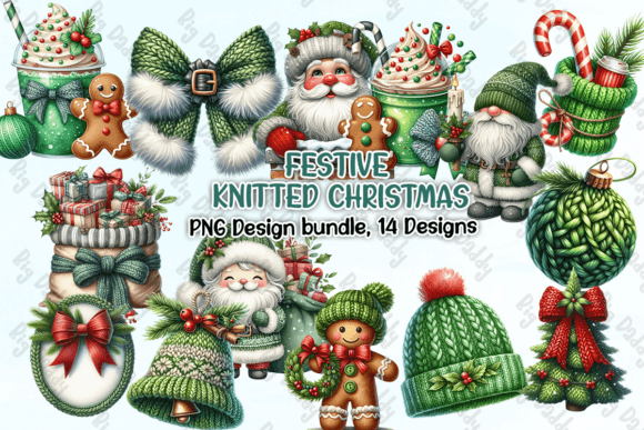 Festive Knitted Christmas Clipart PNG: A Review for Modern Illustrations