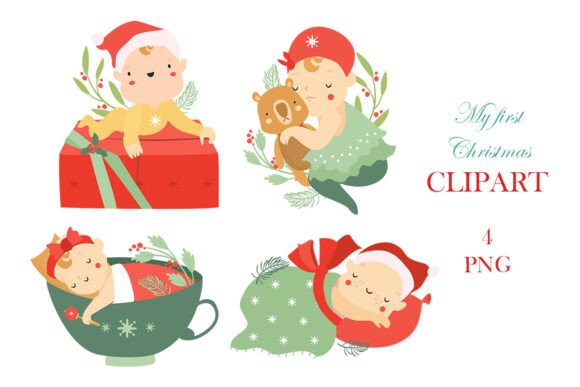 First Christmas, Baby s First Christmas Illustrations