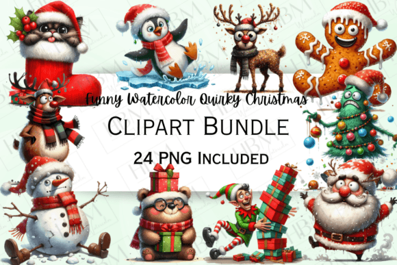 Funny Quirky Watercolor Christmas Illustrations Review