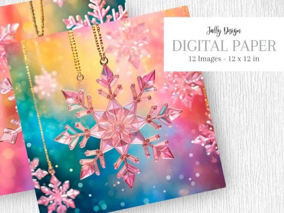 Luxury Pink Glass Christmas Snowflakes Embroidery Review