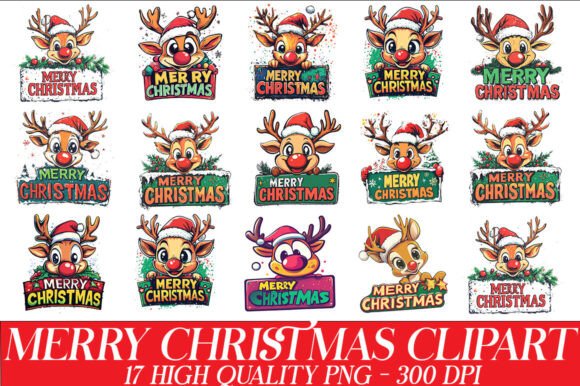 Merry Christmas Designs: Illustrations for Local Business Branding