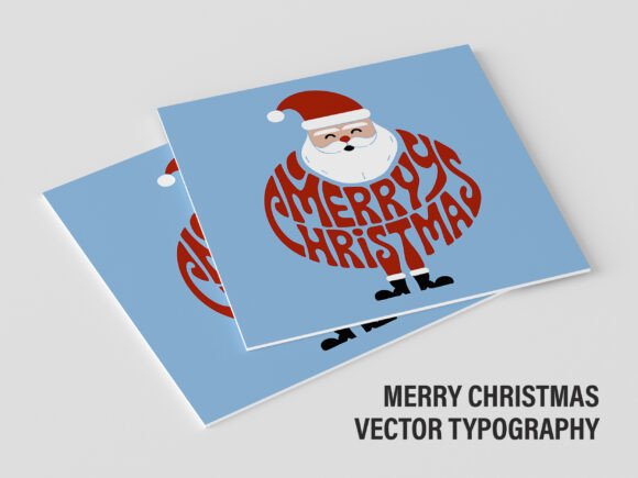 Merry Christmas Vector Typography 04 for Illustrations