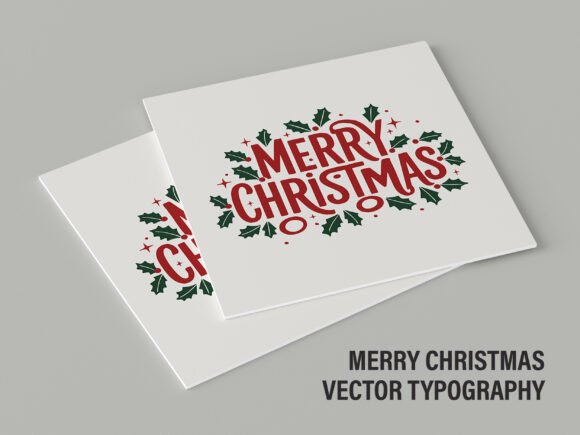 Merry Christmas Vector Typography V2 04: A Review for Handmade Illustrations