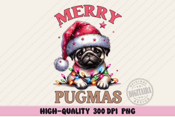 Merry Pugmas,Merry Christmas Png in Illustrations