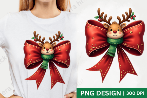 Reindeer Christmas Coquette Bow: A Review for Illustrations