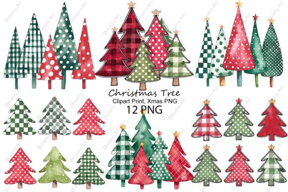 Review: Christmas Tree Clipart Print, Xmas PNG