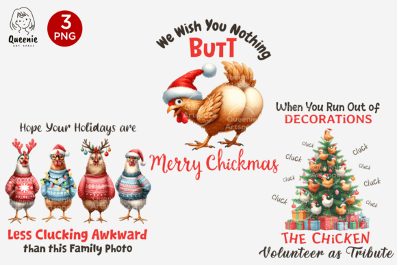 Sarcastic Chicken Christmas Quotes Png: A Seller’s Review of This Holiday Illustrations Asset