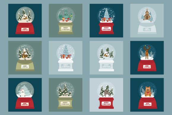 Snowglobe Christmas Set: A Review for Digital Sellers and Illustrations