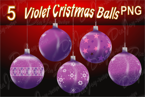 Violet Purple Christmas Ball Clipart
